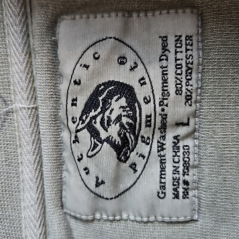 Vintage Authentic Pigment Sweatshirt Jacket with Clay Buttons & Jean Pocket - Picture 9 of 14